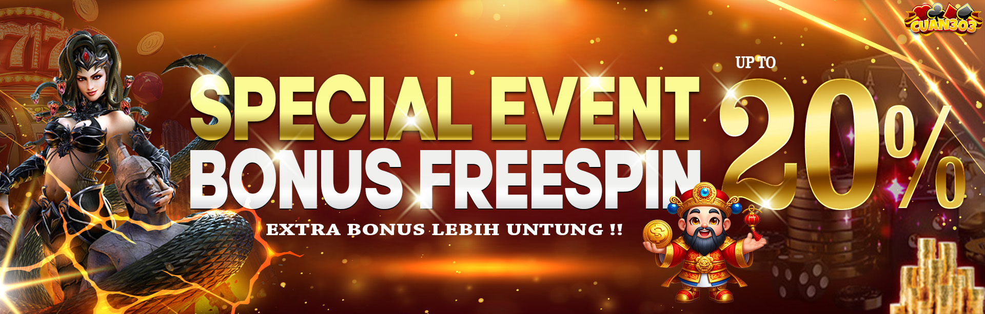 CUAN303 BONUS FREESPIN 20%	