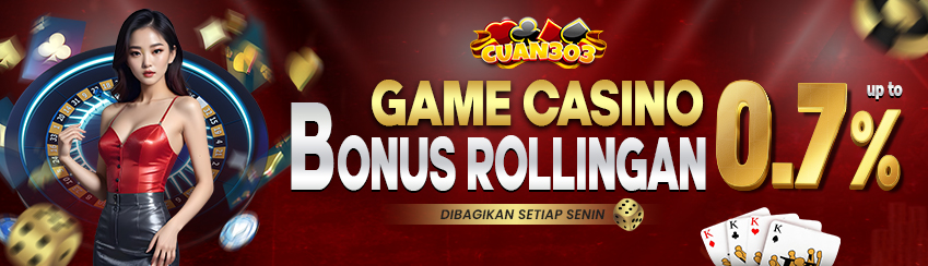 BONUS COMMISION / ROLINGAN CASINO UP TO 0,7% DIBAGIKAN SETIAP HARI SENIN. S&K BERLAKU.	